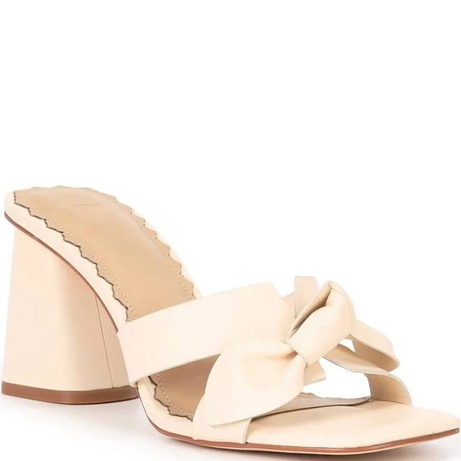 shoes Antonio Melani Mare Leather Knotted Bow Slide Sandals Dillard's $129.99