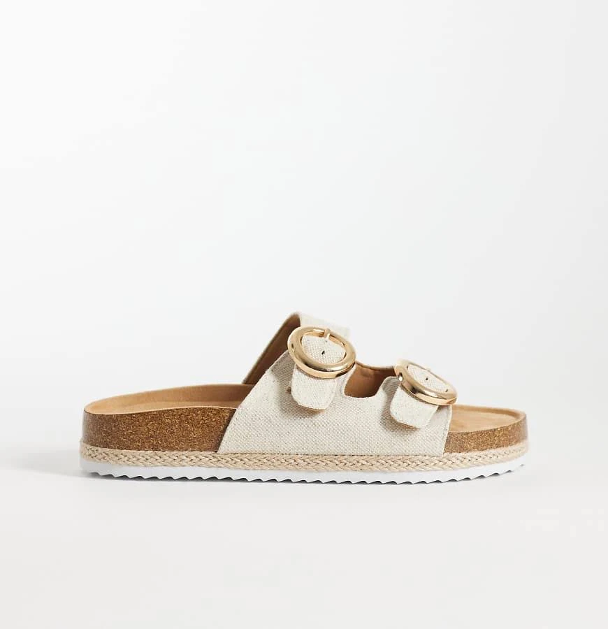 shoes ASOS DESIGN Wide Fit Jenna Espadrille Mule Sandals ASOS $37.99