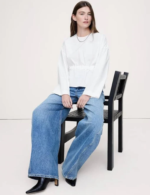 top Banana Republic Women's Cotton Poplin Cinch-Waist Top Banana Republic $49.99