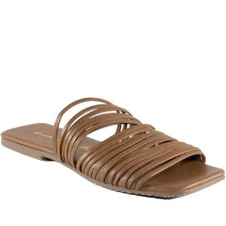 shoes Band of the Free Women's Lyra Leather Strappy Slide Sandals B.O.G. Collective $69