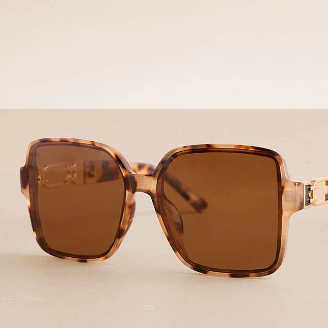 accessory BKE Women's Oversized Square Sunglasses with Buckle Buckle $16.99