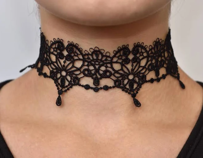 accessory black lace choker necklace Etsy - Seller $11.7