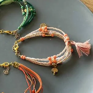 accessory Boho Multicolor Layered Tassel Bracelet Etsy - Seller $18