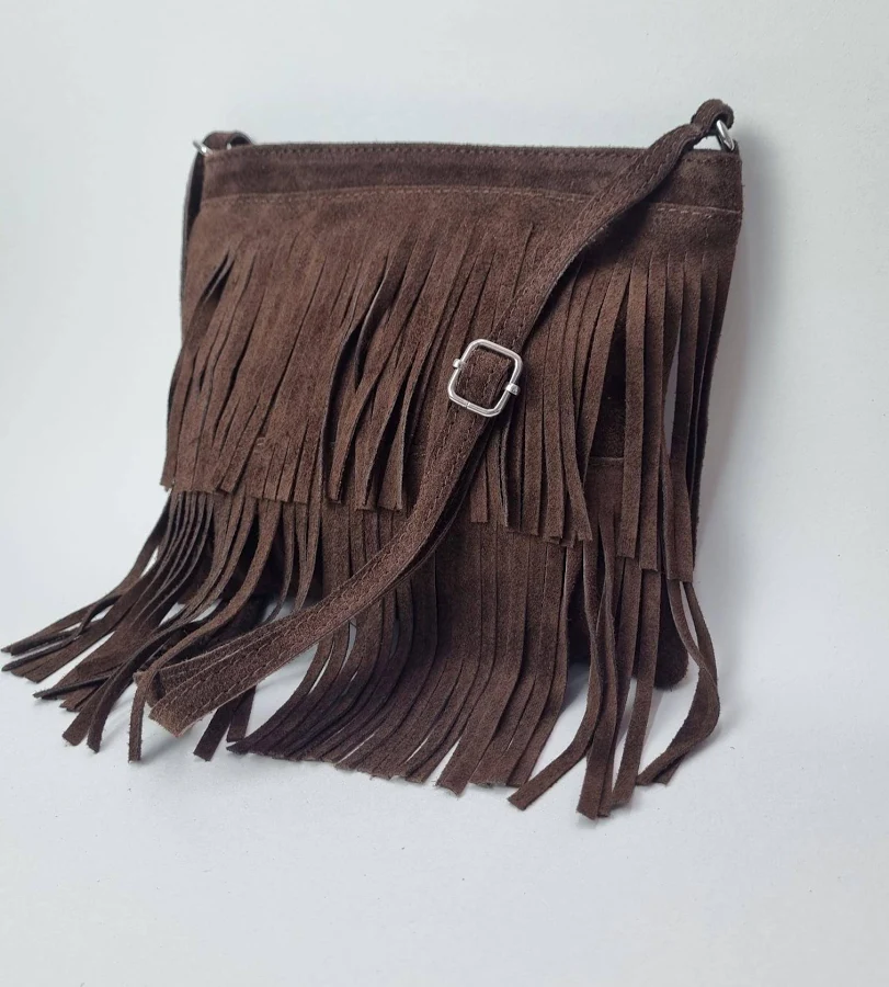 bag Boho Western Leather Crossbody Bag with Suede Fringe Etsy - Seller $42.42