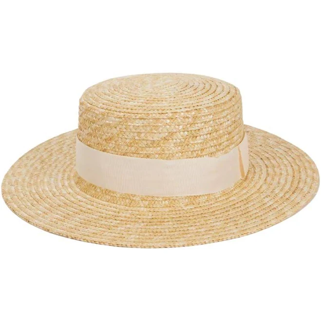accessory Bonita Women's Boater Ribbon-Embellished Straw Hat Editorialist $91
