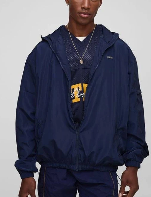 outerwear boohooMAN Men's Regular Fit Lightweight Nylon Hooded Windbreaker Jacket Lyst $24