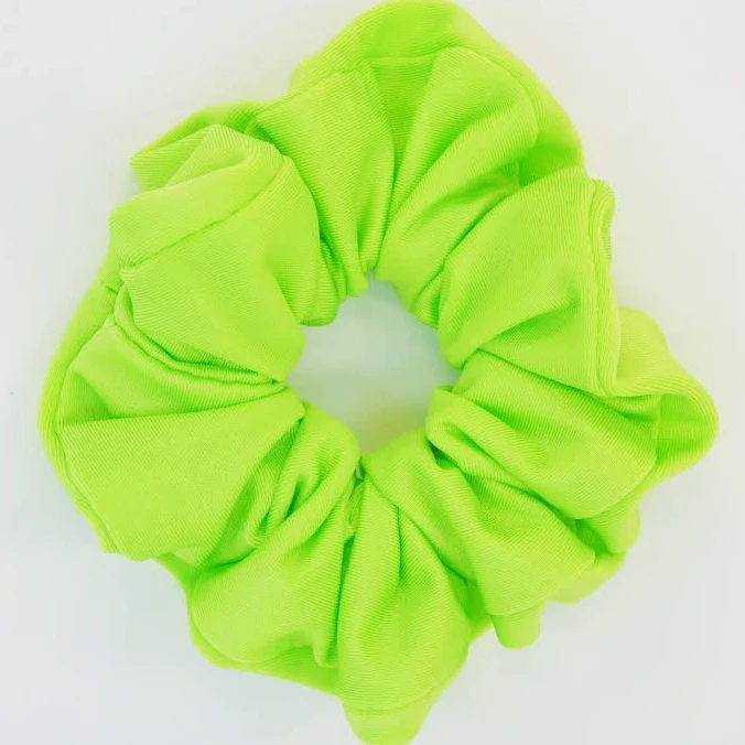 accessory Bright Lime Neon Green Scrunchie - Neon Core or 80's Accessory Regular Size Etsy - Seller $12