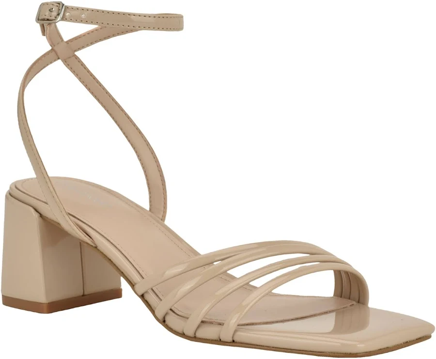 shoes Calvin Klein Women's Pazey Block Heel Dress Sandals Macy's $69.3