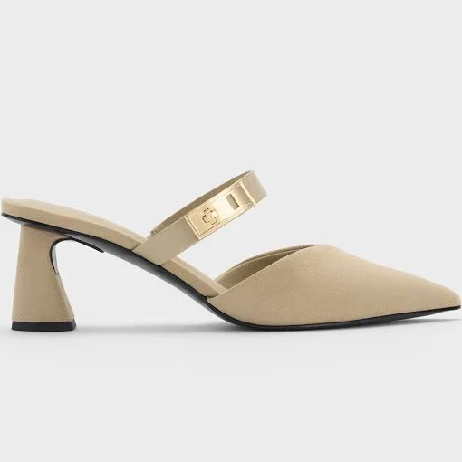 shoes Charles & Keith Lando Faux Suede Heeled Mules charleskeith.com $79