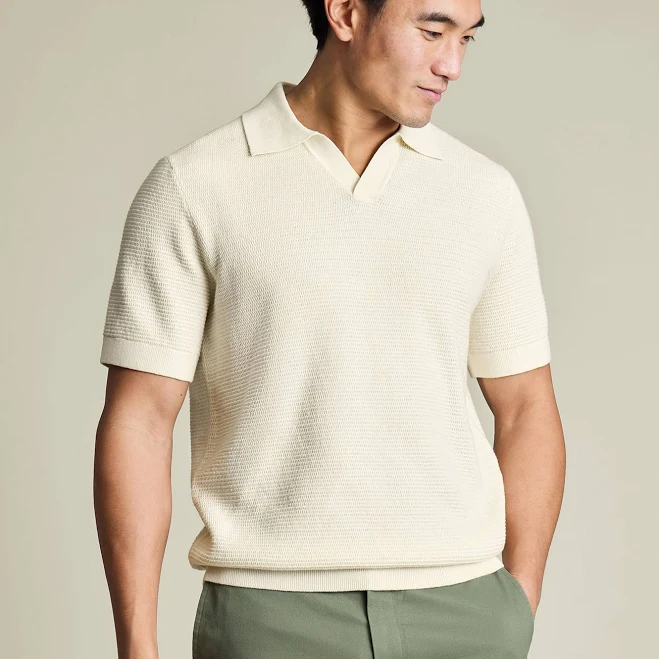 top Charles Tyrwhitt Men's Texture Trophy Neck Knitted Polo Shirt Charles Tyrwhitt US $44.75