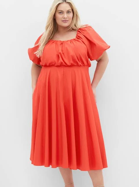 dress City Chic Women's Plus Size Rosabella Puff Sleeve Midi Dress City Chic $50