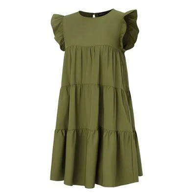 dress Clearlove Women's Ruffle Sleeve Flowy Crewneck Mini Dress Target $32.99