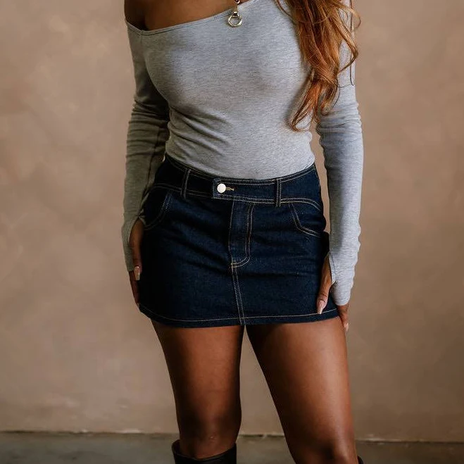 skirt Colbie Classic Denim Mini Skirt Lizard Thicket Boutique $20