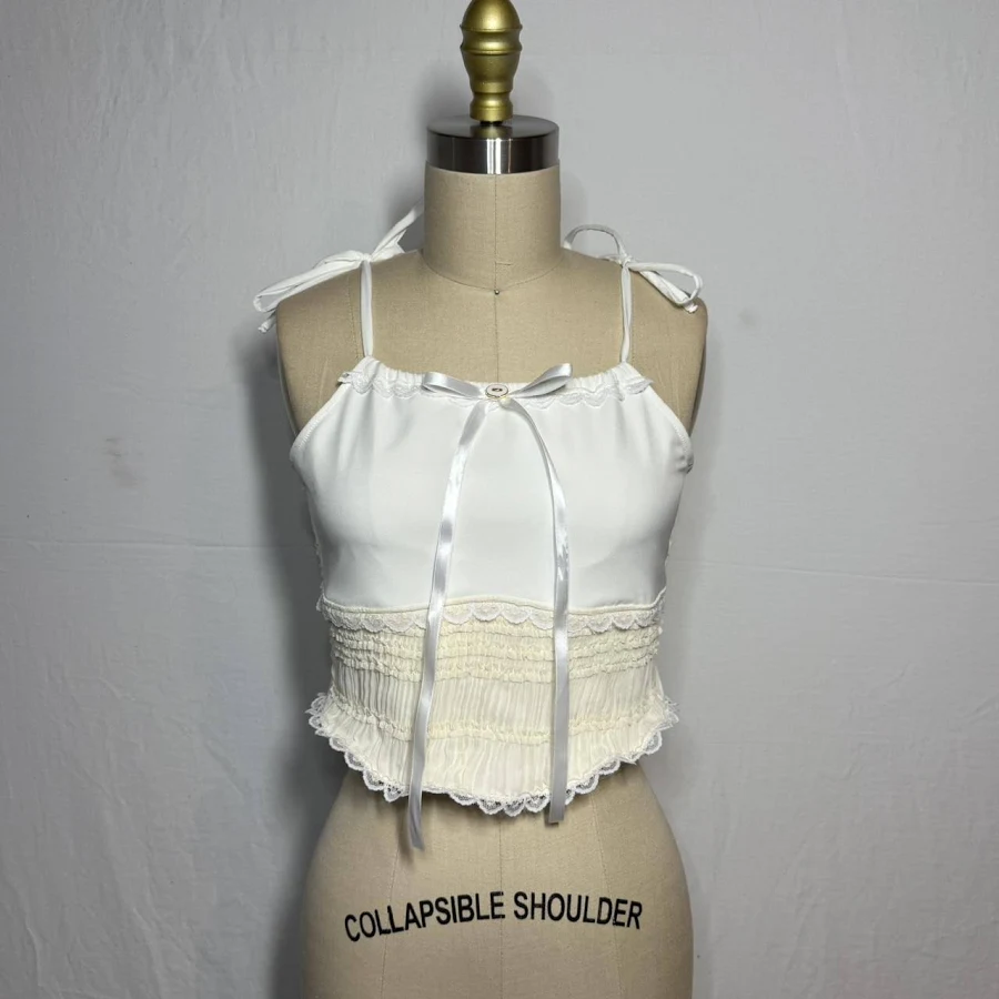 top Cropped Lace Camisole Depop $22
