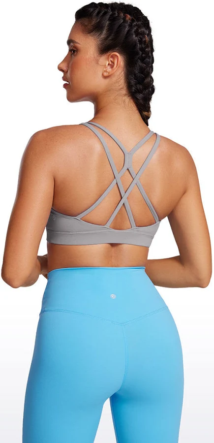 top CRZ YOGA Womens Butterluxe High Neck Longline Bra shop.crzyoga.com $28