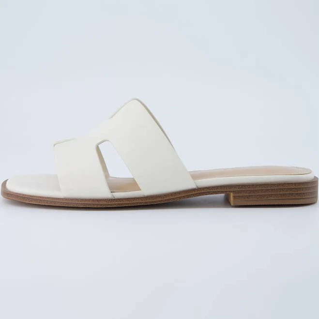shoes Cushionaire Voyage Cutout Strap Slides for Women Slip On Summer Flats Cushionaire $44.99