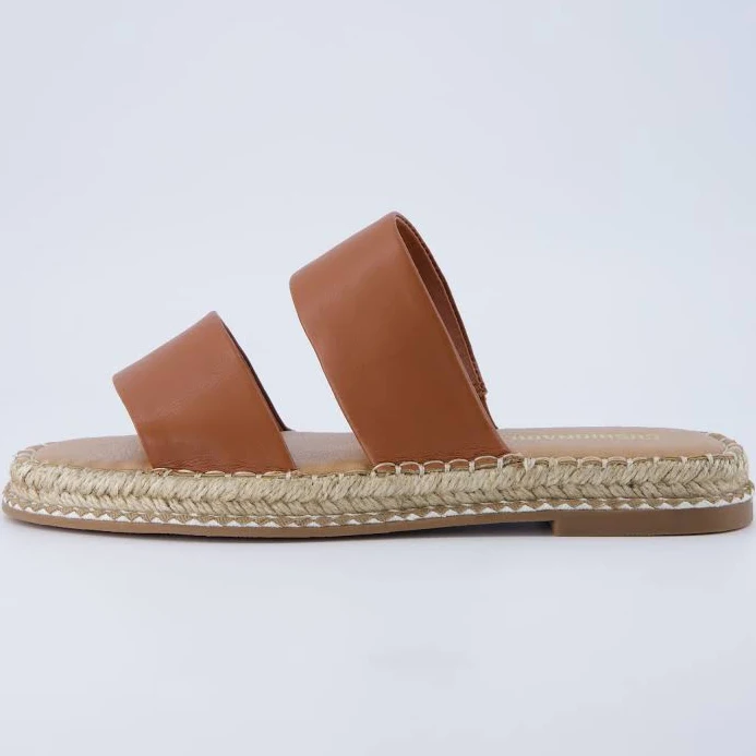 shoes Cushionaire Women's Bhendi Espadrille Slide Sandal – Double Strap with Jute-Wrapped Sole & Cushioned Footbed Cushionaire $39.99
