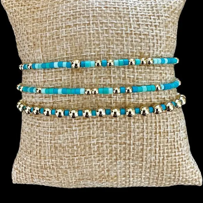 accessory Customizable Gold Filled Turquoise Blend Bracelet Stack Etsy - Seller $27.2