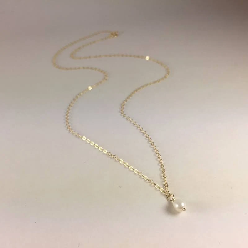accessory Dainty Freshwater Pearl Pendant Necklace Etsy - BlingNiks $22.5