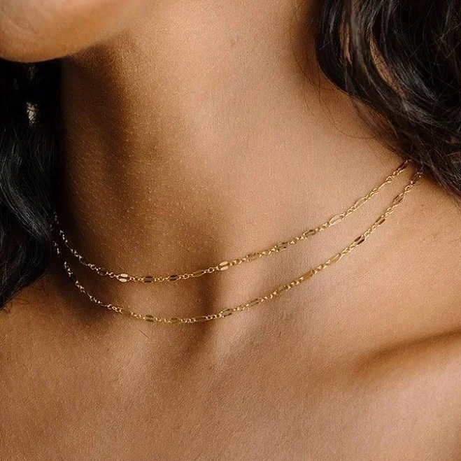 accessory Dainty Gold Chain Choker Necklace Etsy - DelicateLayers $24.8