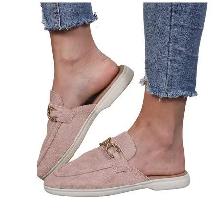 shoes Dakaela Mules for Women Suede Slip on Flats Shoes Comfortable Closed Toe Backless Dress Slides Loafers 2026 for Business Work Casual Pink 7.5, Women's Walmart - Dakaela $35.23