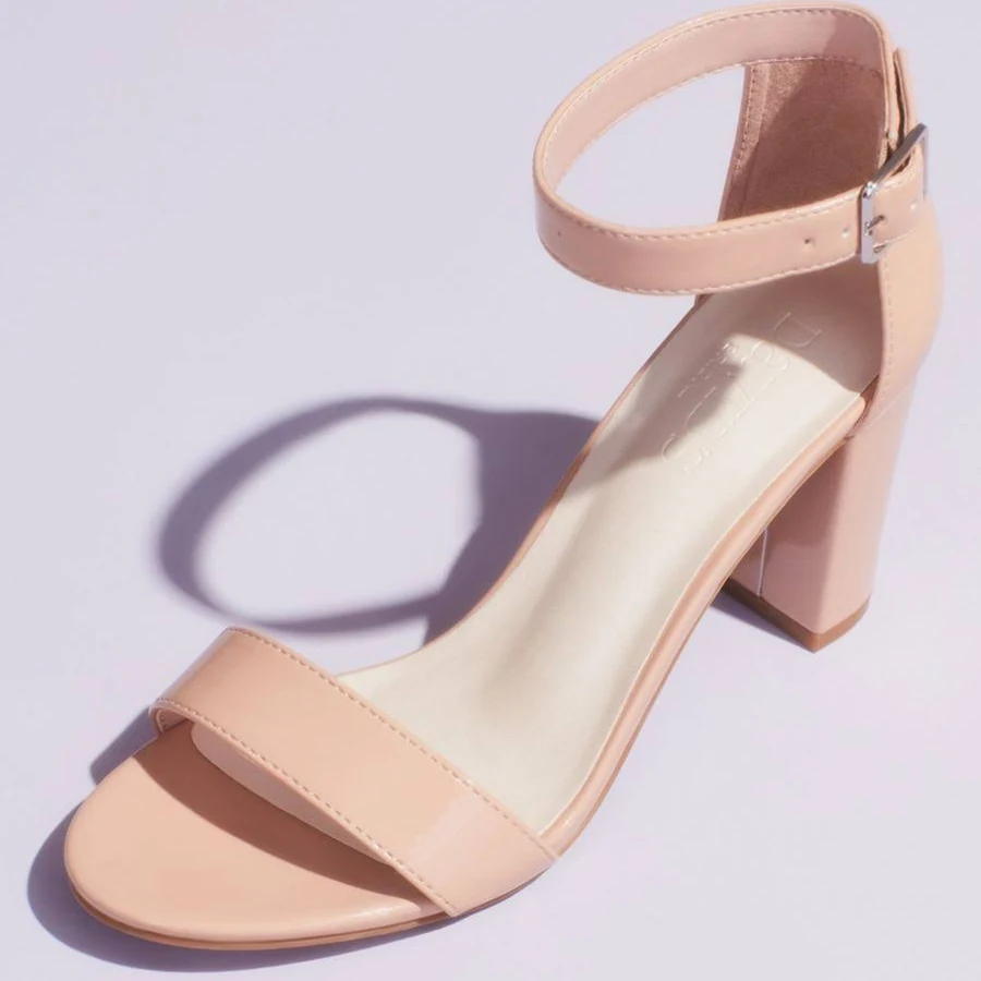 shoes David's Bridal Block Heel Ankle Strap Sandal David's Bridal $49.95