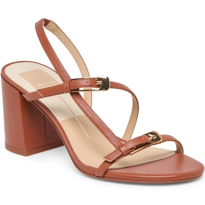 shoes Dolce Vita Women's faye Strappy Buckle Block Heel Dress Sandals Macy's $75.04