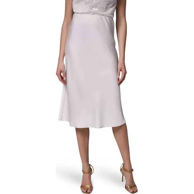 skirt Donna Karan Women's Bias Satin Midi Skirt Nordstrom $119