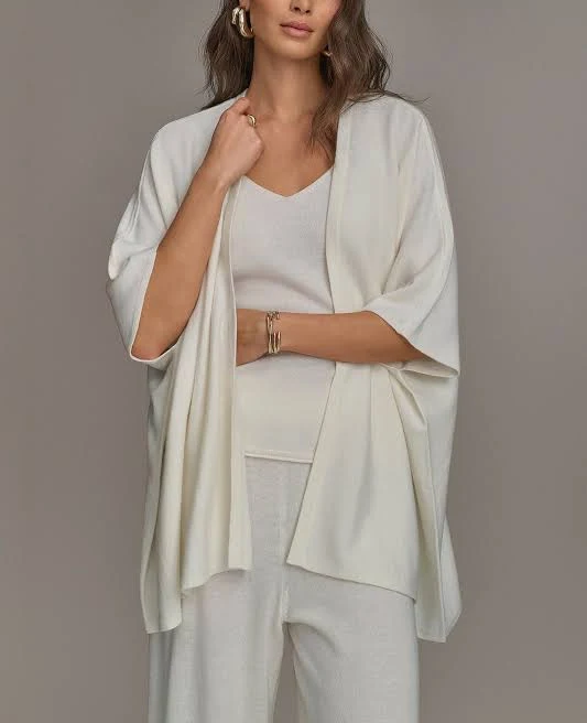 top Donna Karan Women's Cashmere Short Sleeve Cardigan Donna Karan $230.3