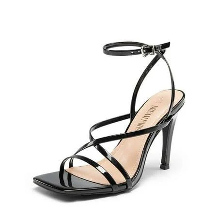 shoes Dream Pairs Square Toe Strappy Stiletto Heel Sandals Walmart - TopShoes $36.99