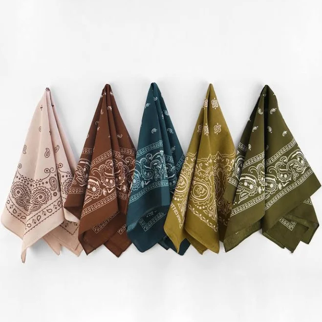 accessory Earthy Unisex Cotton Paisley Bandana Etsy - Seller $10.8