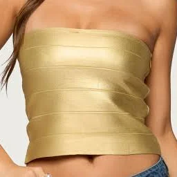 tube top Edikted Women's Cecilea Metallic Knit Bandage Tube Top PacSun $65.6