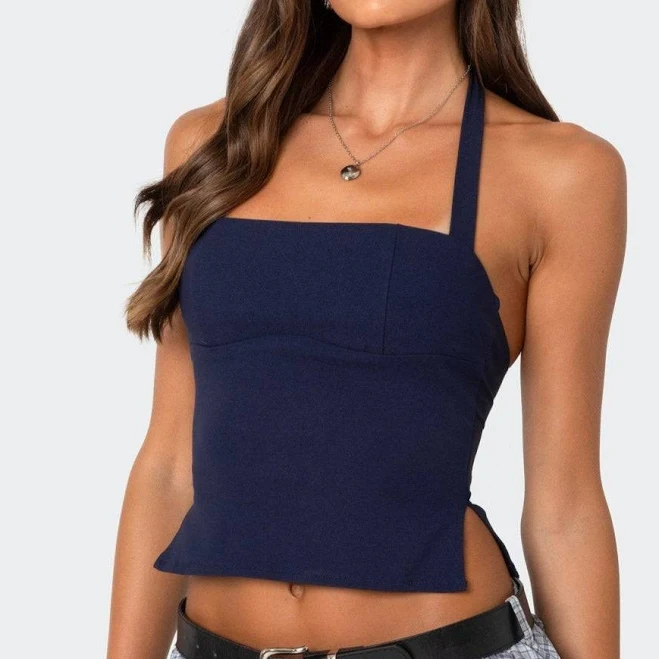 crop top Edikted Women's Dara Halter Top edikted $16.8