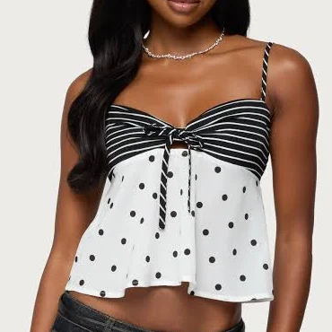 top Edikted Women's Tilly Mixed Print Top edikted $22