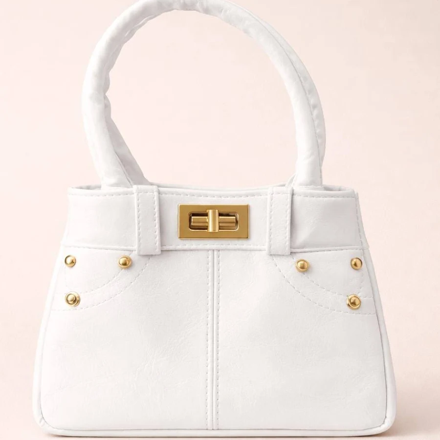 bag Elegant Women's Mini Top Handle Bag with Gold Details Etsy - Seller $26.99