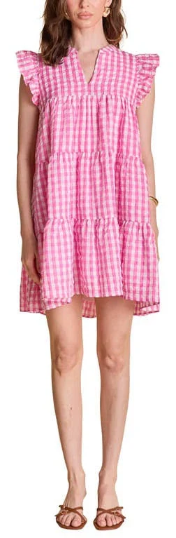 dress English Factory Women's Gingham Check Babydoll Mini Dress Nordstrom $75