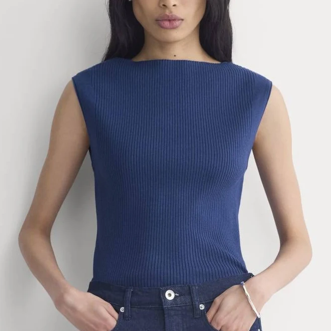 top Everlane Boat-Neck Ribbed Knit Viscose Everlane $90