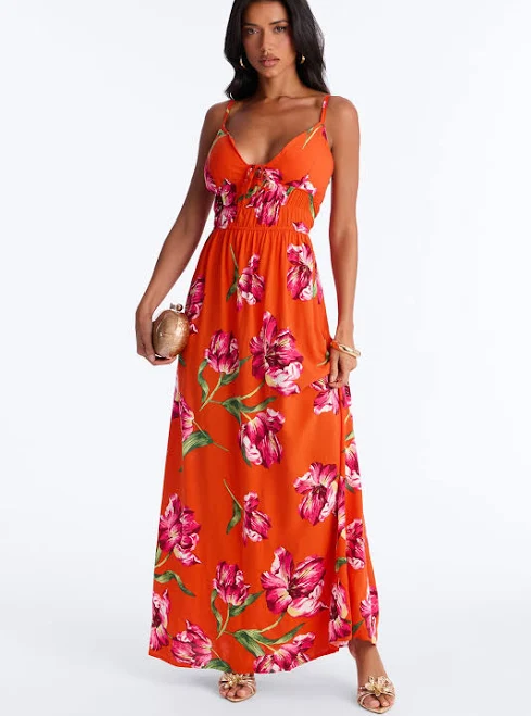 dress Fashion Nova Posie Printed Flowy Smocked Maxi Dress Fashion Nova $23.99