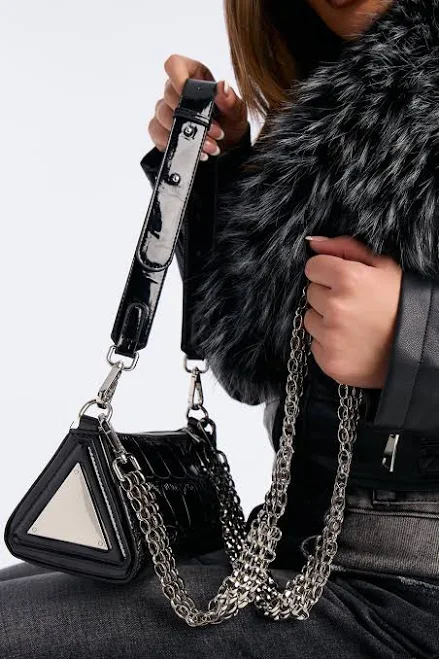 bag Fashion Nova Women's Chain of Command Faux Leather Shoulder Bag Fashion Nova $22.49