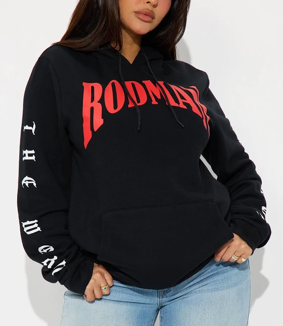 top Fashion Nova Women's Rodman Jumbo Print Hoodie Sweatshirt Fashion Nova $11.98
