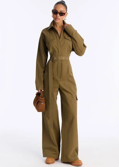 linen outfit Fashion Nova Women's Streetwear Muse Wide Leg Jumpsuit Fashion Nova $17.98