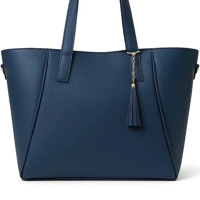 bag Faux Leather Tote Bag with Tassel Etsy - Seller $159