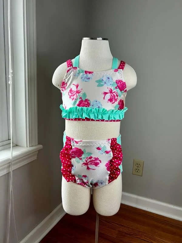 matching set Floral 2 Piece Dance Set Etsy - Seller $88