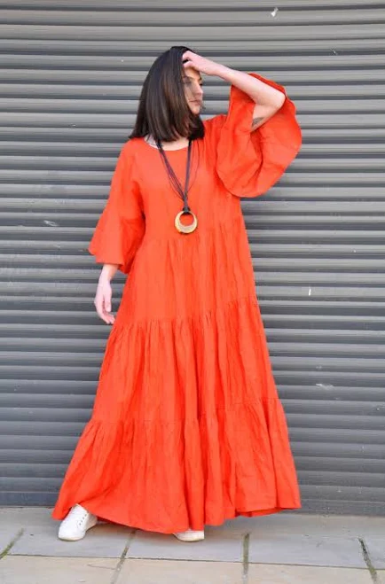 dress Flowing Linen Maxi Dress Etsy - Gabygaclothes $153.3