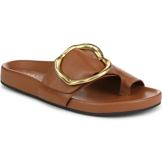 shoes Franco Sarto Brianka Leather Slide Sandals Macy's $93.5