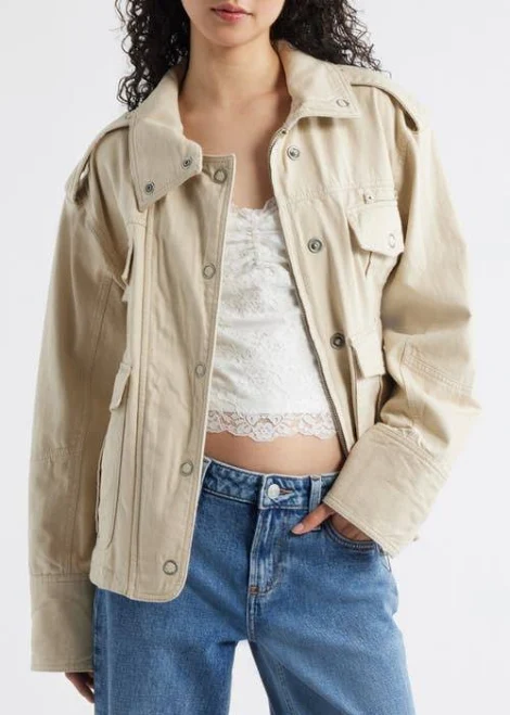 outerwear Free People Women's Kali Washed Utility Jacket Nordstrom $198