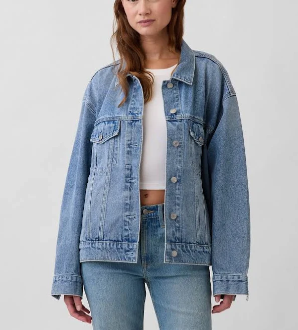 shoes Gap Women's Oversized Icon Denim Jacket Gap $69