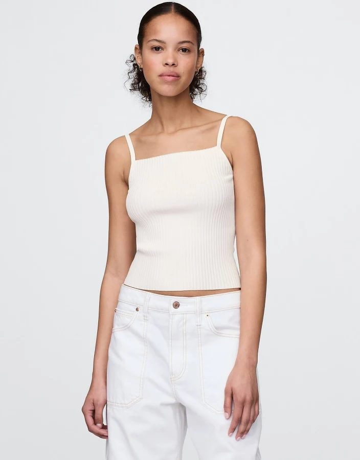 top Gap Women's Rib Sweater Crop Tank Top Gap $19.99