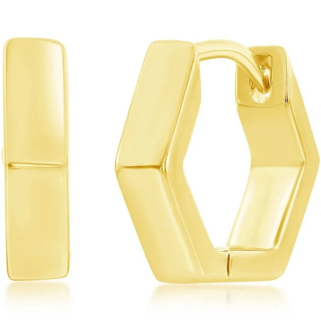 accessory Geometric Gold Hug Hoop Earrings Everjewl $55.95