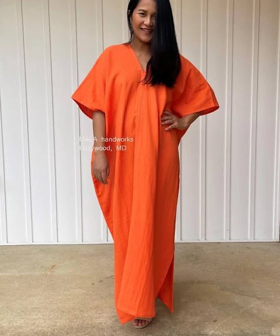 dress Grace Double Gauze Caftan Dress Etsy - MALAHANDWORKS $74